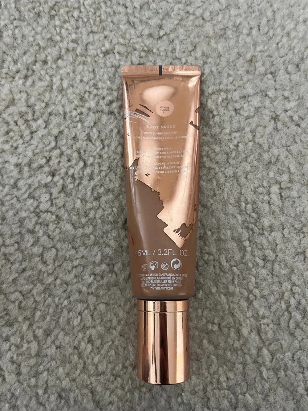 Fenty Beauty body sauce in hunnie hunnie